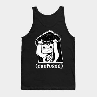 Funny Manga Meme Confused Chibi Girl Tank Top